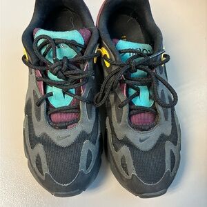 Women’s size 7 Black and Teal Sneakers with Yellow Accents